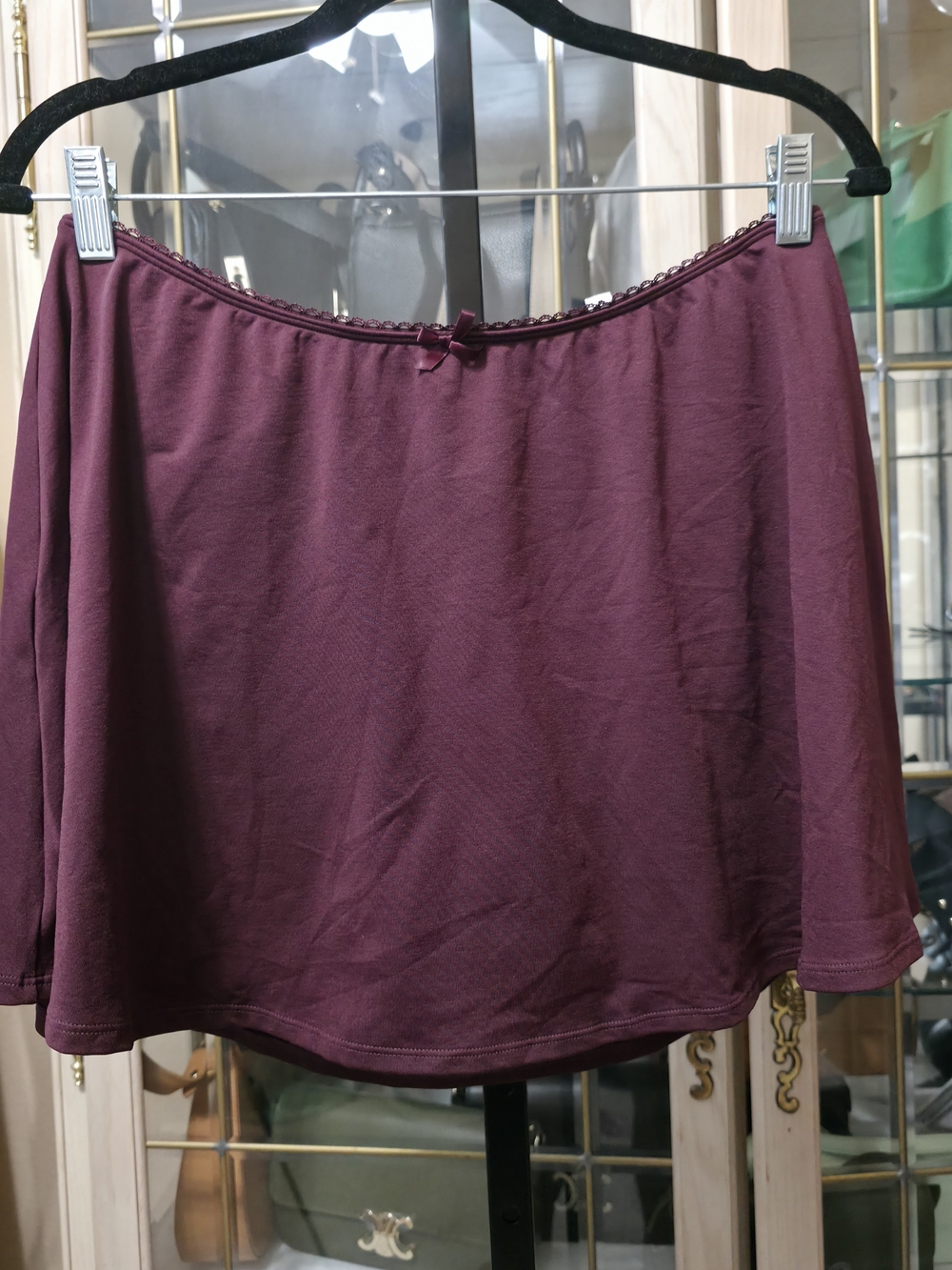 Wild Fable Burgundy Seamless Active  Skort with Bow Accent